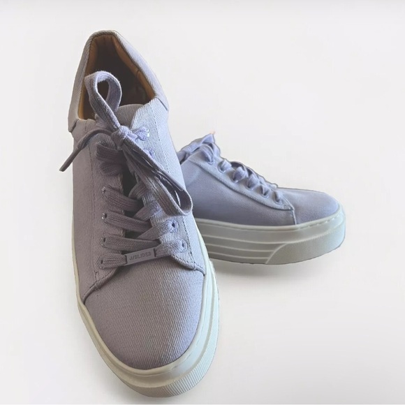 J/Slides Amanda Purple Canvas Womens 10  Low Top Platform Sneakers MSRP $169 - Picture 1 of 10
